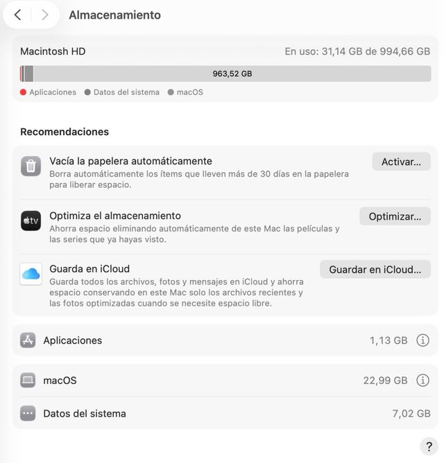 MacBook Air M1 16GB 1TB Gold 2022