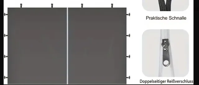 Pared lateral toldo impermeable con cremallera