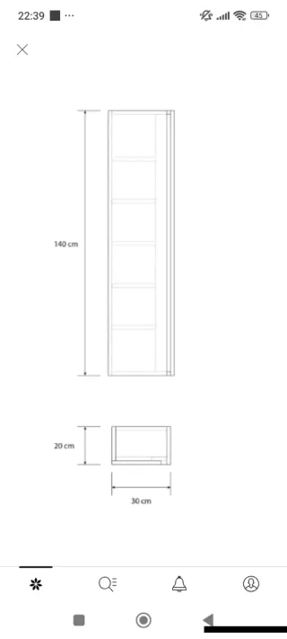 Columna de armario de madera y mármol