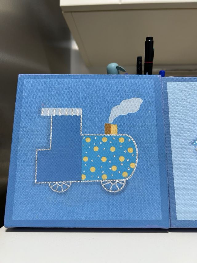 Cuadros Infantiles Tren y Barco