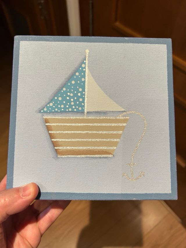 Cuadros Infantiles Tren y Barco