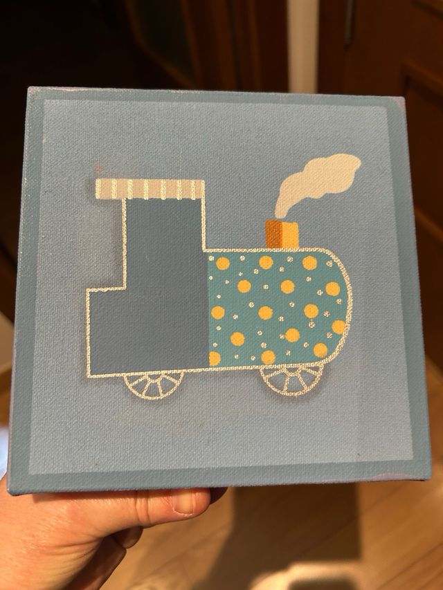 Cuadros Infantiles Tren y Barco