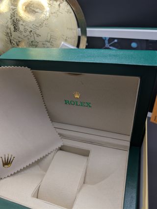 Scatola Rolex Beige con Stuche Verde