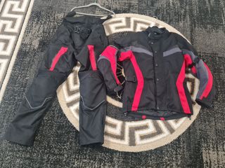Traje Moto Carretera Negro/Rojo