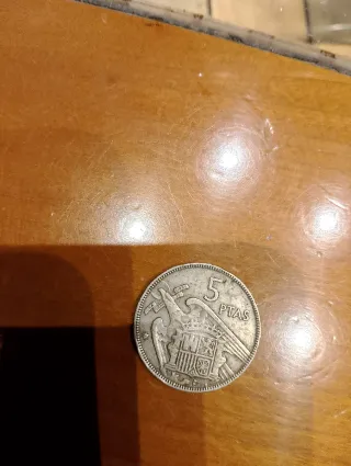 Moneda 5 Pesetas España 1957 Franco