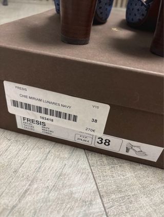 Sandalias Chie Mihara Tacon Azul/Marrón (1 uso)