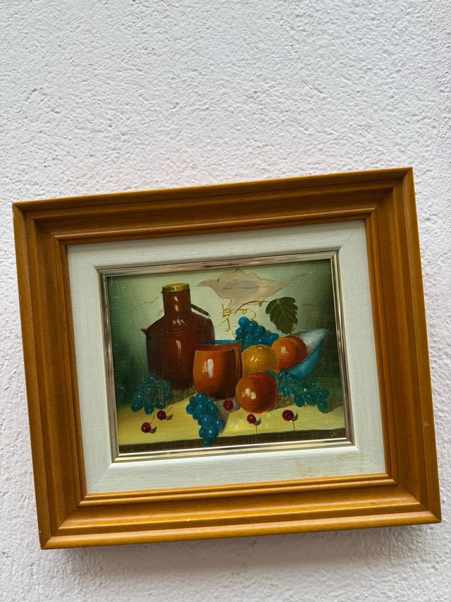 Vaso di frutta con pittura a olio Still Life