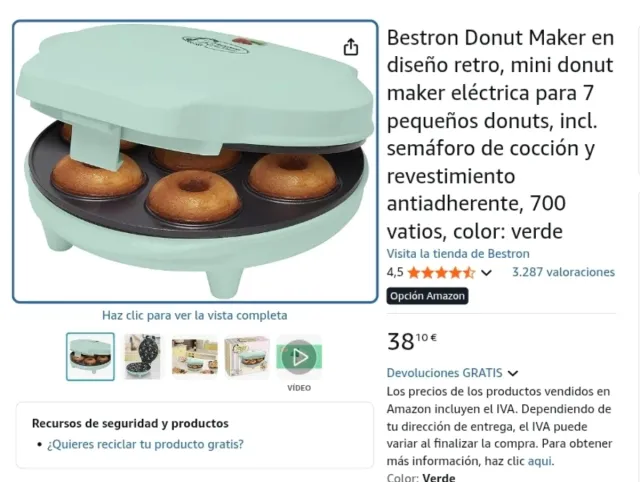 Máquina para hacer mini donuts Bestron