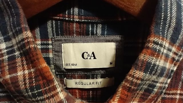 Camisa de franela a cuadros CyA talla M