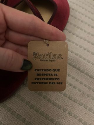 Bailarinas Batilas Burdeos Terciopelo nuevas 