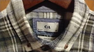 Camisa de manga larga a cuadros CyA talla M