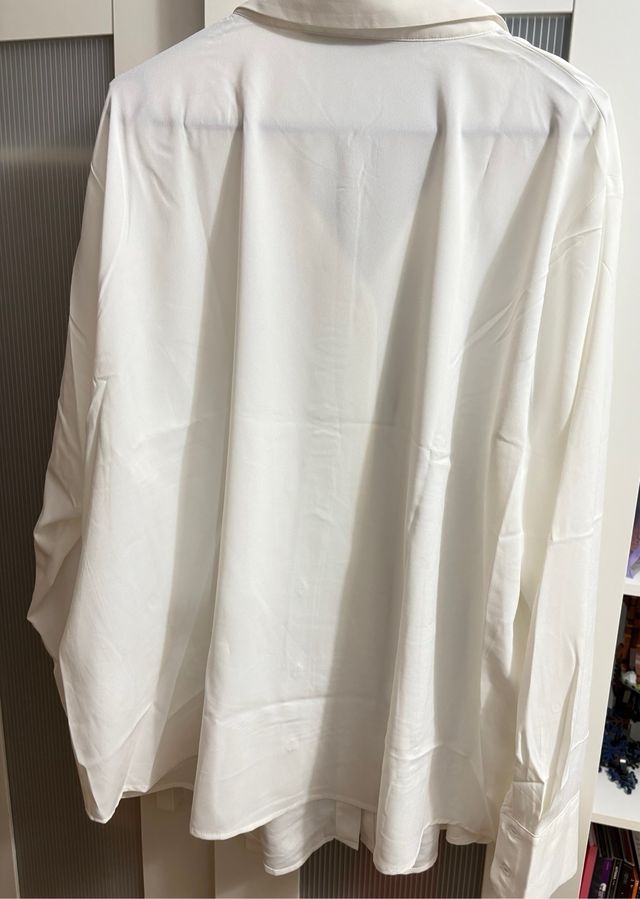 Camisa fluida blanca Mango