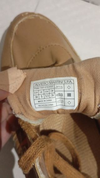 Scarpe donna marroni e oro