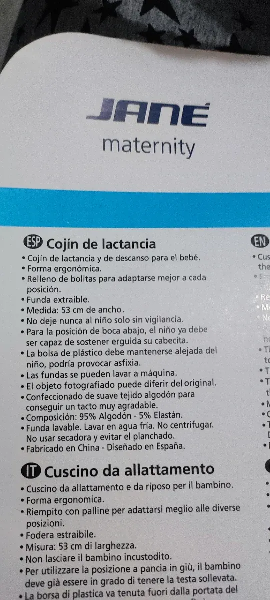 Cojín de lactancia Kids Zone JANE