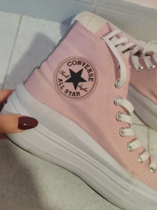 Converse plataforma rosas
