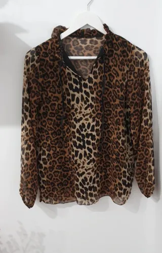 Camisa Leopardo Transparente
