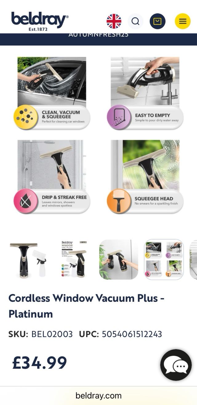 Limpiador de ventanas Beldray