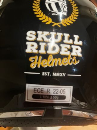 Casco Café Racer Born to Ride skull rider