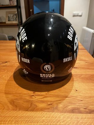 Casco Café Racer Born to Ride skull rider