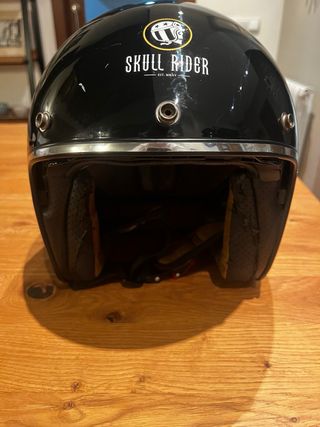 Casco Café Racer Born to Ride skull rider