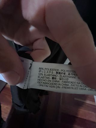 Chaqueta Zara flecos negra Talla S