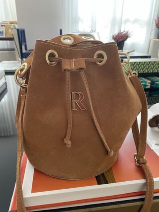 Bolso de ante marrón