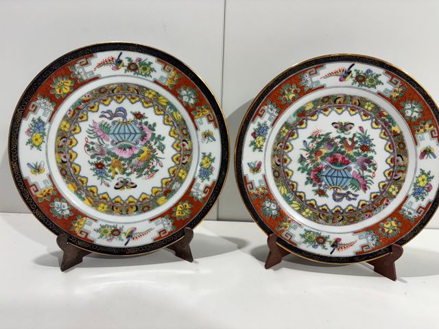 2PLATOS PORCELANA CHINA DECORATIVOS