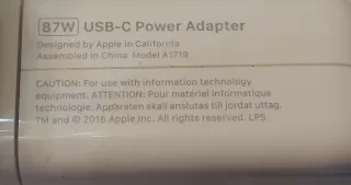 Cargador Apple A1719 87W USB-C Original ,sin cable