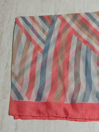 Foulard donna viscosa fantasia righe.