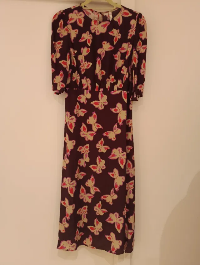 Vestido Mango Mariposa Talla M