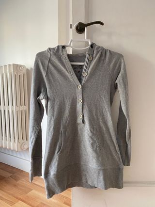 Sudadera vintage Zara gris con capucha