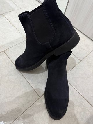 Stivali classici in camoscio blu