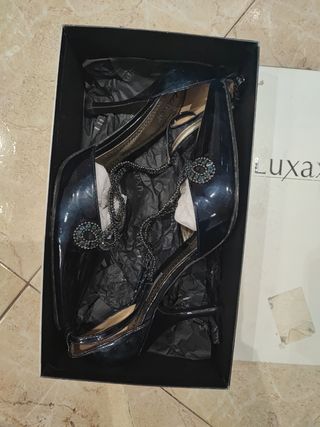 Zapatos Luxax Tacon Brillantes Swarovski