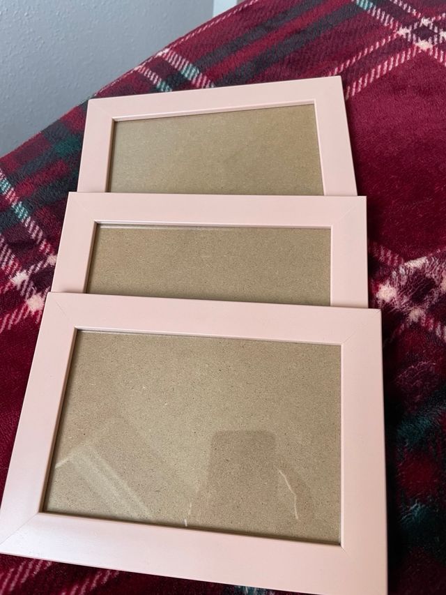 3 Marcos de fotos rosa 10x15