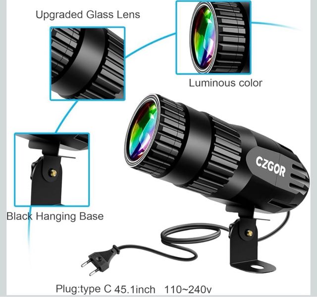 Foco LED Pinspot RGBW 15W CZGOR