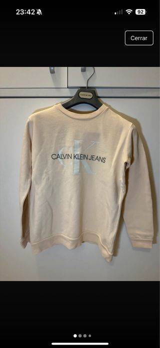 Sudadera Calvin Klein Jeans Rosa Palo