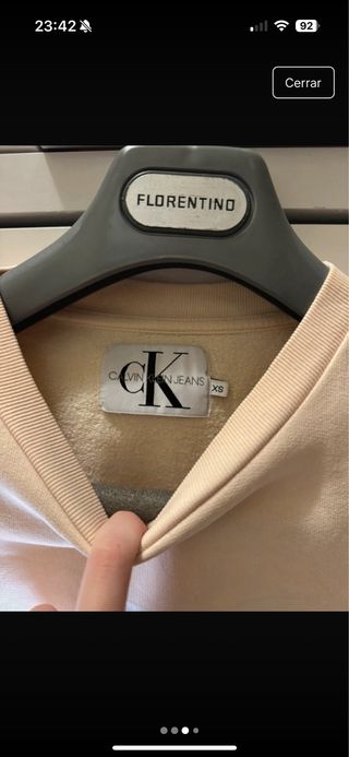 Sudadera Calvin Klein Jeans Rosa Palo