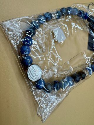 Pulsera cuentas Tommy Hilfiger azul y plata