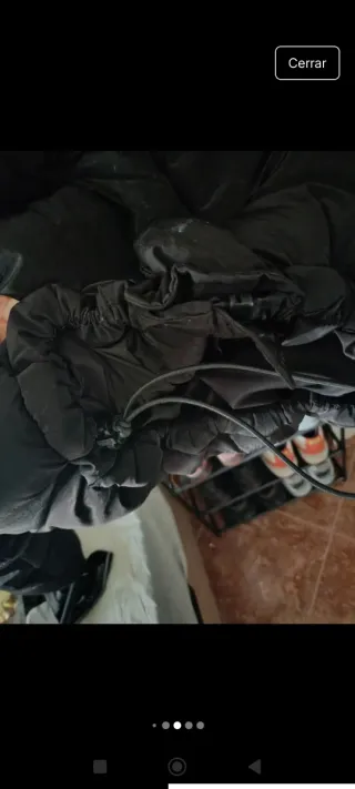 Abrigo Puffer Impermeable Zara Negro