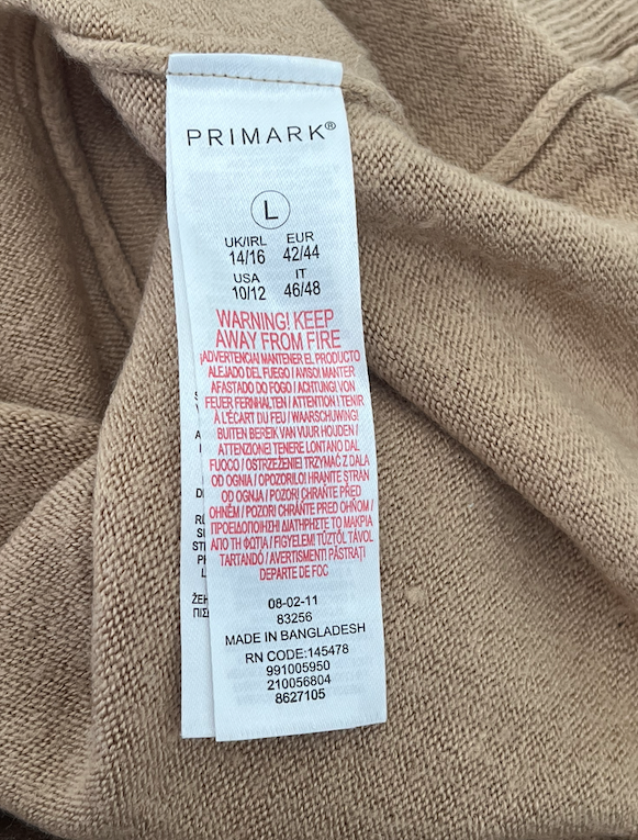 jersey fino marron camel de primark