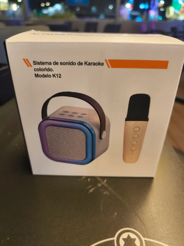 Altavoz Karaoke K12 Inalámbrico color celeste