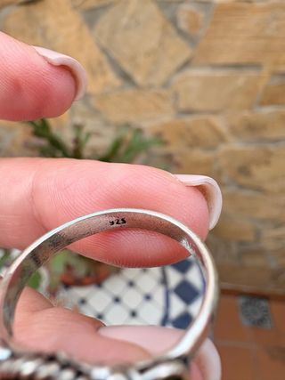 Anillo Plata 925 Piedra Azul