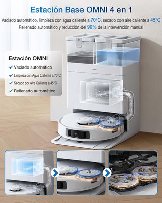 ECOVACS DEEBOT T30C Pro Omni , Robot Aspirador con Fregado Automático,12800Pa,REACONDICIONADO, señales de uso