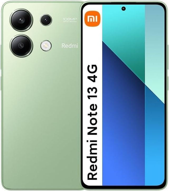Smartphone Xiaomi Redmi Note 13 4G, 8 GB+256 GB, (verde menta), smartphone, marche minimali RICONDIZIONATE
