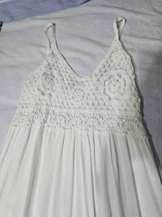 Vestido blanco crochet fiesta ibicenca