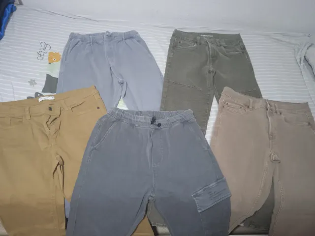 Lote 5 pantalones niño 13-14 años
