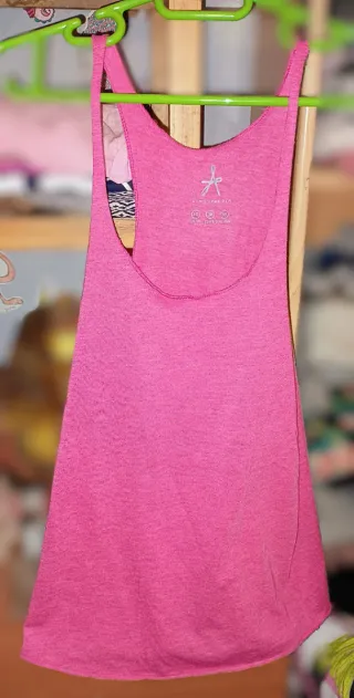 Camiseta tirantes rosa talla M