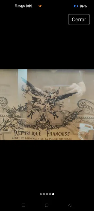 Diploma y Medalla Honorífica Policía Francesa