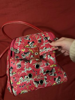 Bolso estampado perros rojo