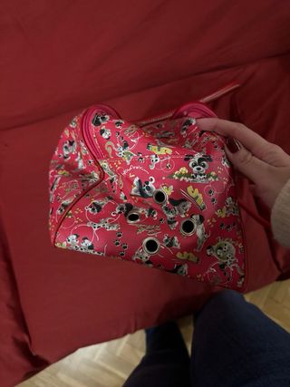 Bolso estampado perros rojo